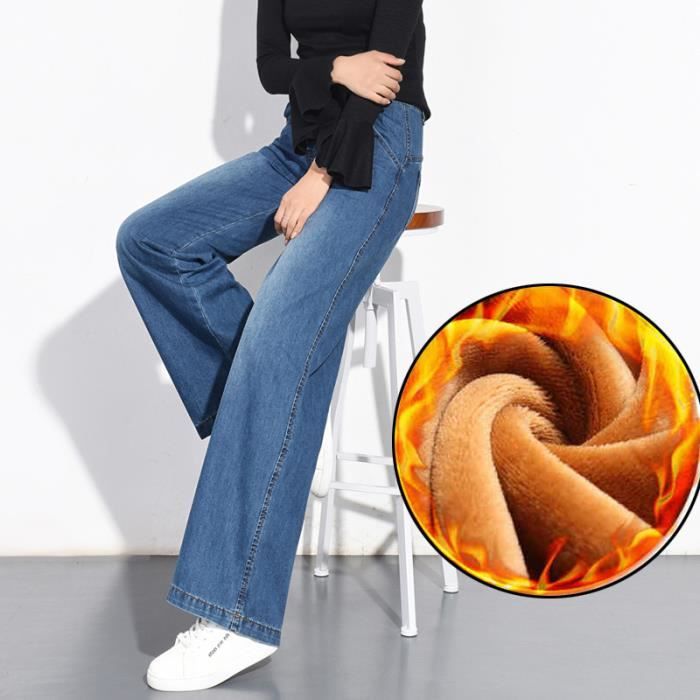 Pantalon en denim drapé rétro taille haute ECELEN Pantalon