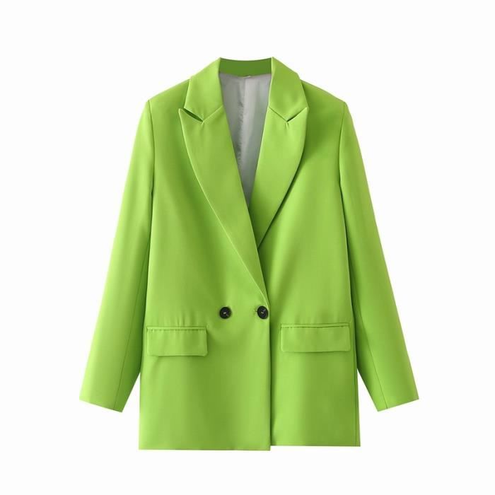 Manteau blazer uni vert - Manteau PLEASE