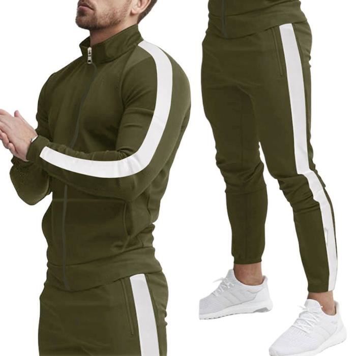 Mode homme vêtement de sport couleur sweat à capuche rayé jogging vêtement de sport pantalon de sport costume décontracté / Sets pour hommes Mode homme vêtement de sport couleur sweat à capuche rayé jogging vêtement de sport pantalon de sport costume décontracté / Sets pour hommes