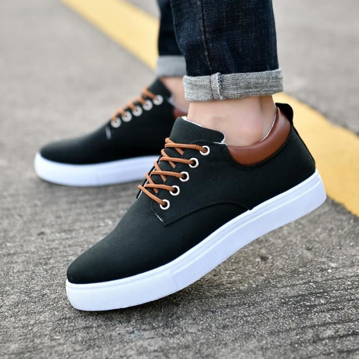 Baskets all-match pour hommes 2023 nouvelles chaussures en toile tendance  de la mode décontractée Noir - Cdiscount Chaussures