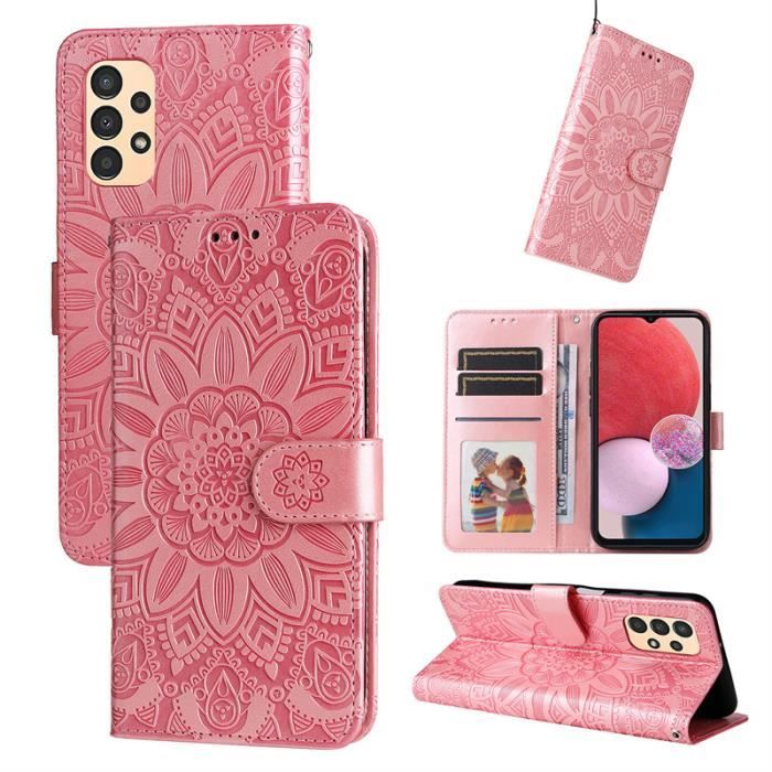 Étui Portefeuille Zanae Galaxy A04s / Galaxy A13 5G Rose