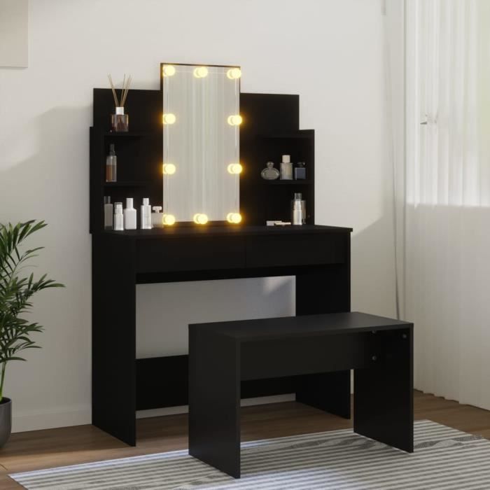 Ensemble de coiffeuse avec LED Chêne Sonoma Bois d'ingénierie - EAN