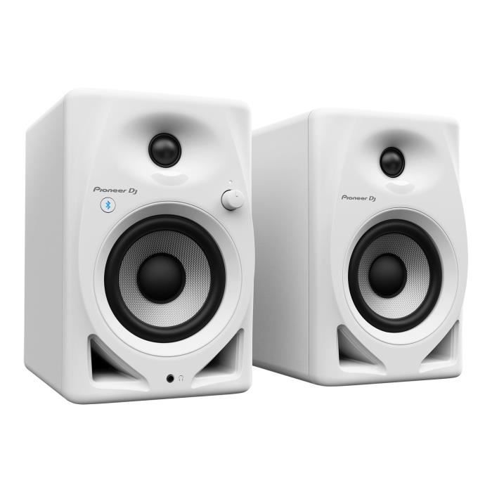 Paire denceintes de monitoring Pioneer DJ DM-40D-BT-W - Bluetooth - Bass Reflex - 2x19W - Mode DJ ou Production - Blanc