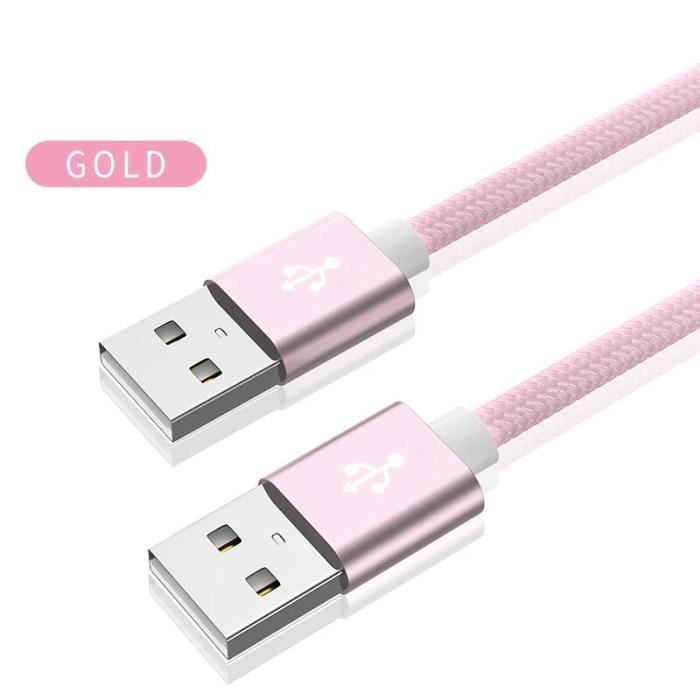 Câble d'extension USB - RNCYN - Type A mâle vers mâle - 3M - Rose - USB ...