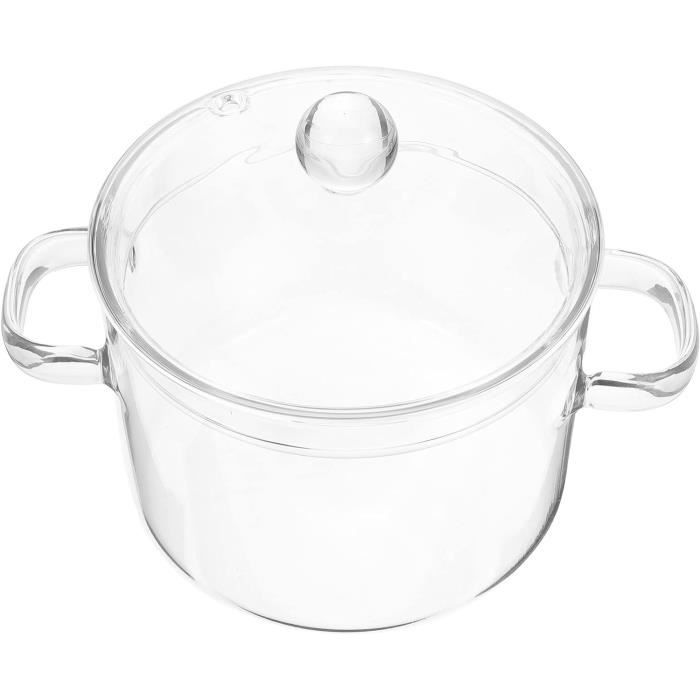 Luminexia Verre Pot À Soupe Marmite Avec Couvercle En Verre