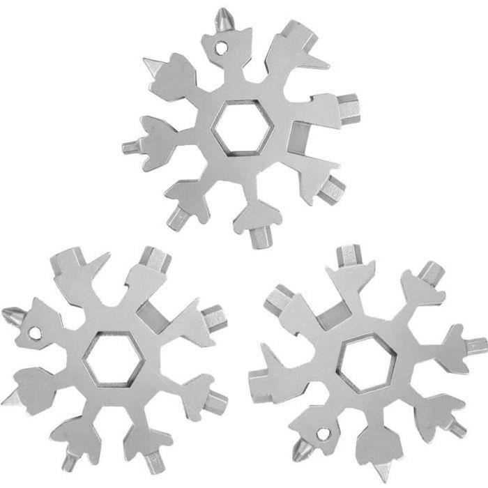 Shiny-Outil Multifonction Flocon de Neige 18 en 1 3 Pcs Clé à Flocon de ...