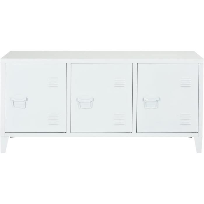 Bibliothèque De Bureau 2 Couches Métal Grille MDF 75x20x98cm - Étagère Rangement Industriel