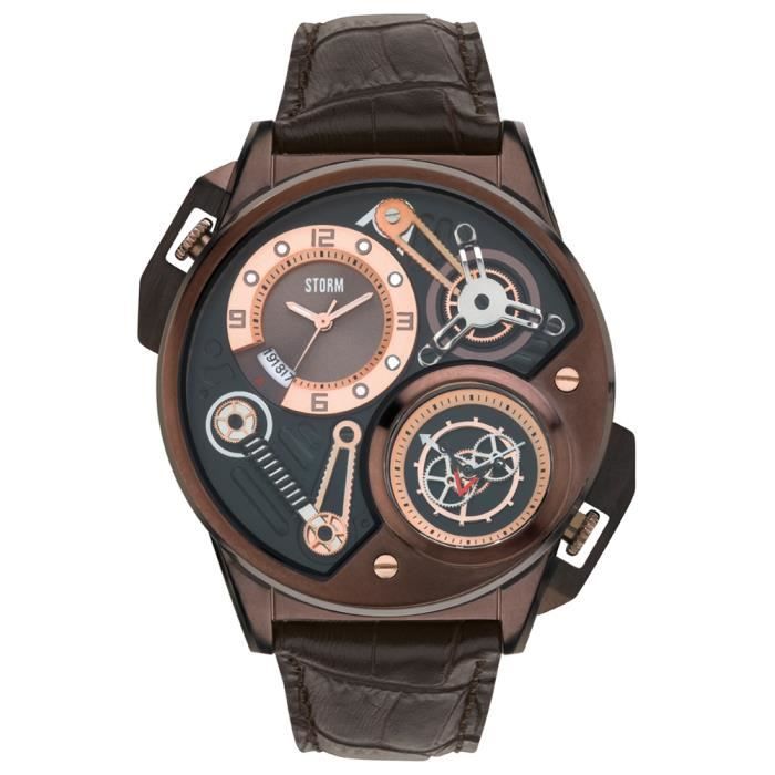 STORM Montre Homme - Cuir - marron - DUALTRON LHR BROWN - UST47239-BR