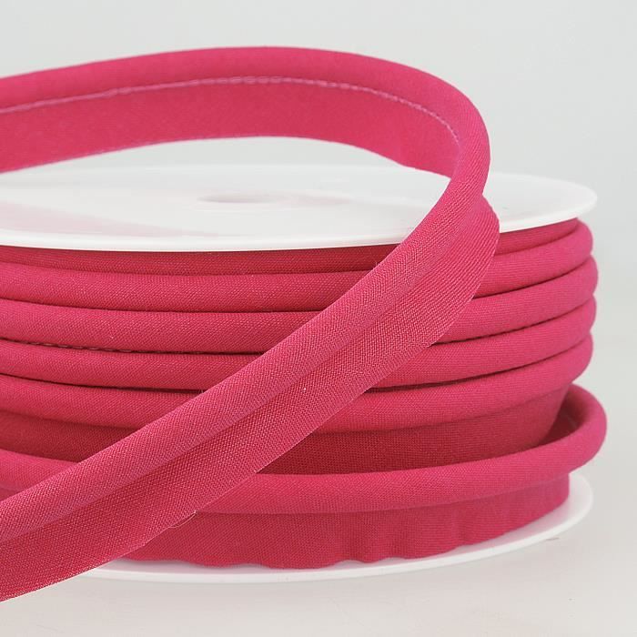 Bobine 15m passepoil mèche Fuchsia 5mm Bobine 15m passepoil mèche Fuchsia 5mm