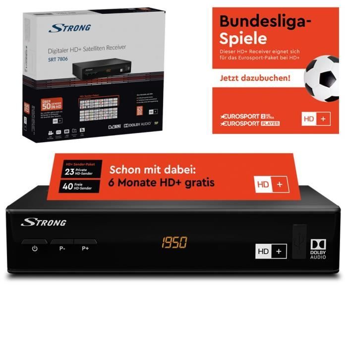 STRONG SRT 7806 HD Récepteur Satellite numérique HD + Paquet sur 14.2 rten einschub dvbs2 Flux RSS et