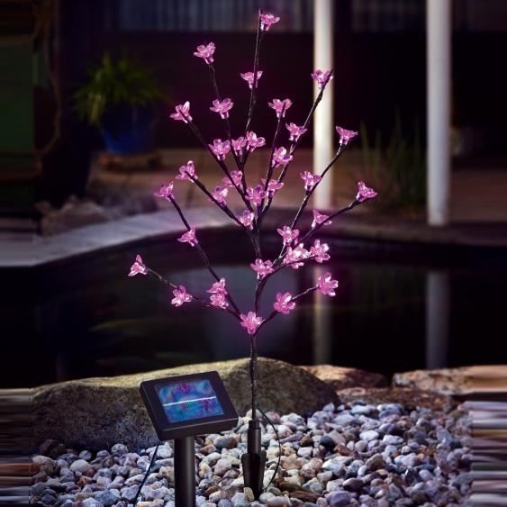 Cerisier solaire LED rose - Contemporain - Jardin - Energie solaire