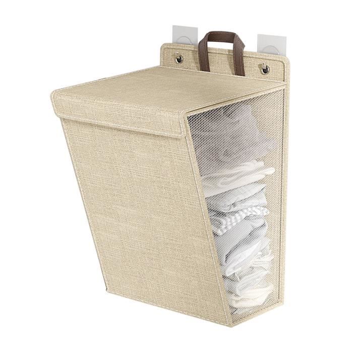 beige - Mir à linge pliant pour vêtements sales, sac de rangement en maille  pour vêtements chauds, cadre mura