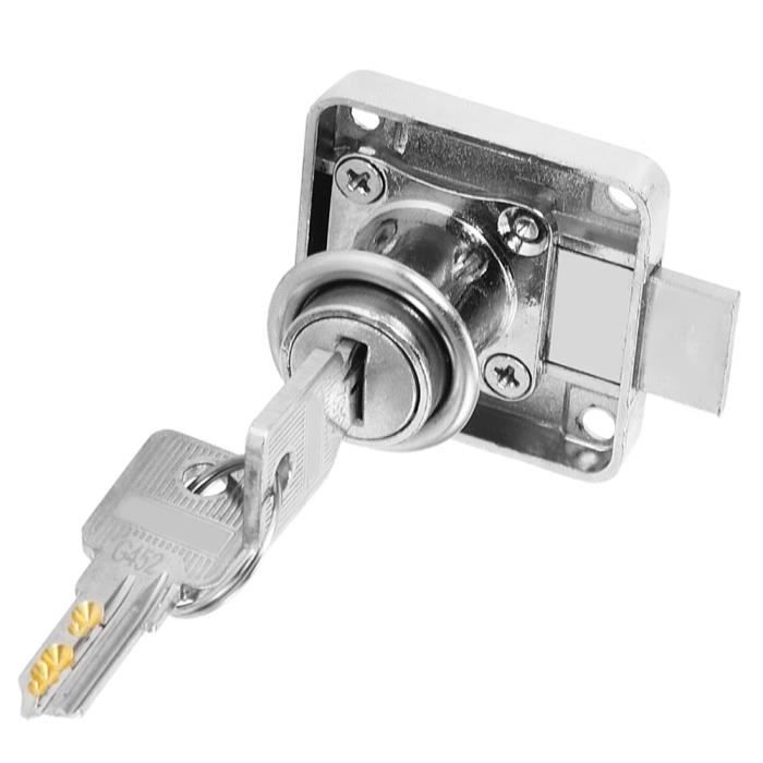 Serrure à Clé Pour Porte D'armoire Vitrée (lot De 2) | Compatible Armoires D'exposition à Charnières | Marque Uxcell