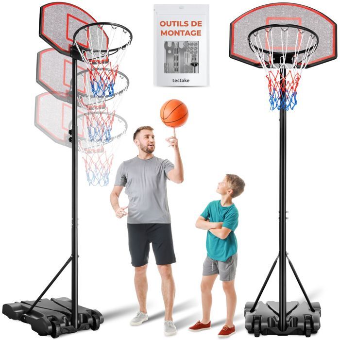 Panier de Basketball Mobile Réglable TECTAKE - Harlem