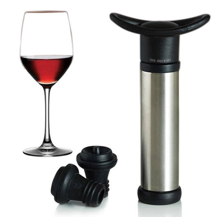 meilleur cadeau ensemble de conservation du vin pour garder le vin frais Pompe /à vide avec 2 bouchons de bouteille scellant /à champagne et coupe-papier /à vin