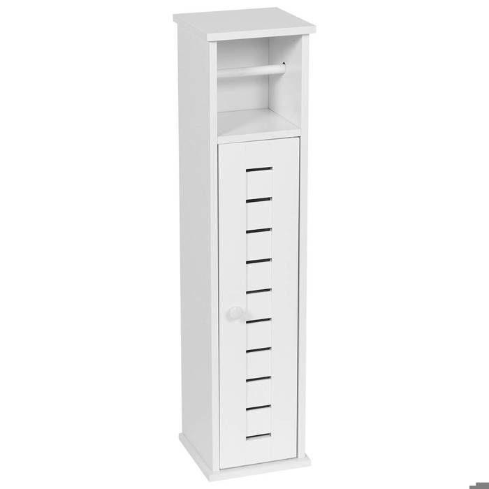 MEUBLE RESERVE ET DEROULEUR PAPIER WC 1 PORTE/1 ETAGERE INTERIEURE - SANTORIN - Tendance MEUBLE RESERVE ET DEROULEUR PAPIER WC 1 PORTE/1 ETAGERE INTERIEURE - SANTORIN - Tendance