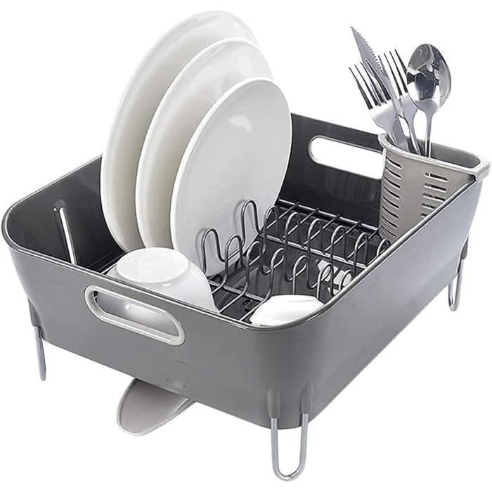 Égouttoir De Cuisine Avec égouttoir, Panier De Séchage Pour évier De Cuisine, Organisateur D Ustensiles De Comptoir Leger Rangement 1 Niveau Jaune 4990333214 L