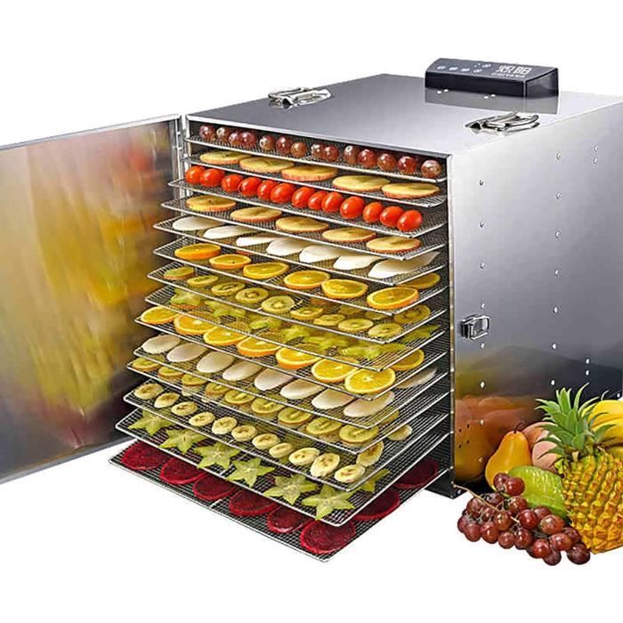 Déshydrateur Alimentaire, 5 Plateaux - Desydratateur avec Minuteur (72H) -  Deshydrateur de Fruit et Legumes Température Réglable - Cdiscount  Electroménager