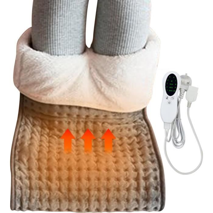Coussin Chauffant Électrique Pour Pieds Olycism - 6 Températures, Minuterie Auto, Lavable (40x40cm)
