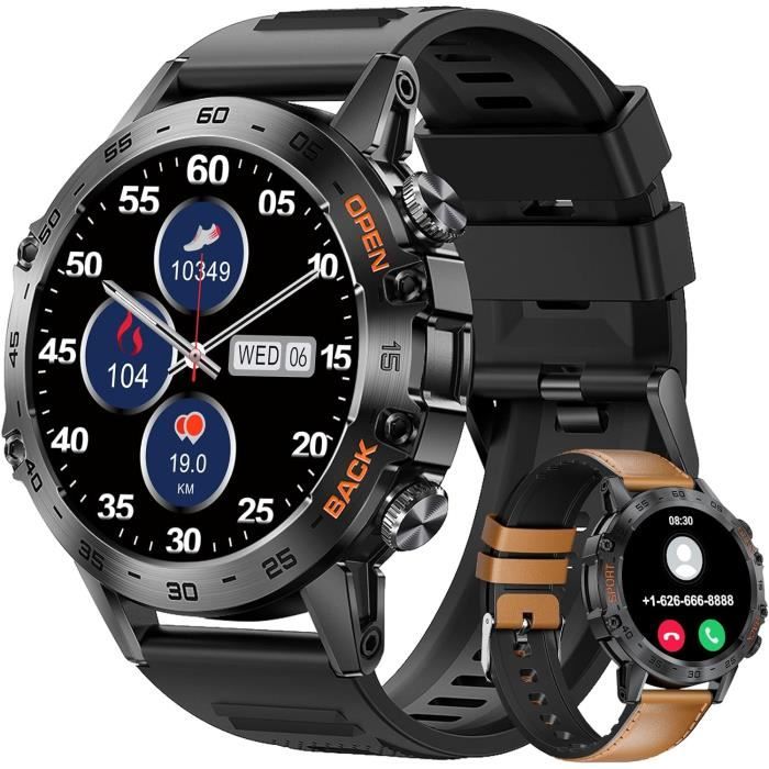 Montre Connectée OUKITEL Homme - Écran 1.96 HD, Appels Bluetooth, 100+ Modes Sport, Étanche 5ATM - Compatible Android/iOS