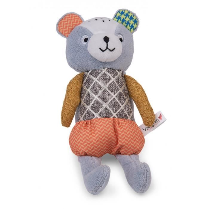 Comparer les prix de Jouet chien peluche FANCY ours. taille 24 cm. pour chiens.-Vadigran 3,000000 Gris