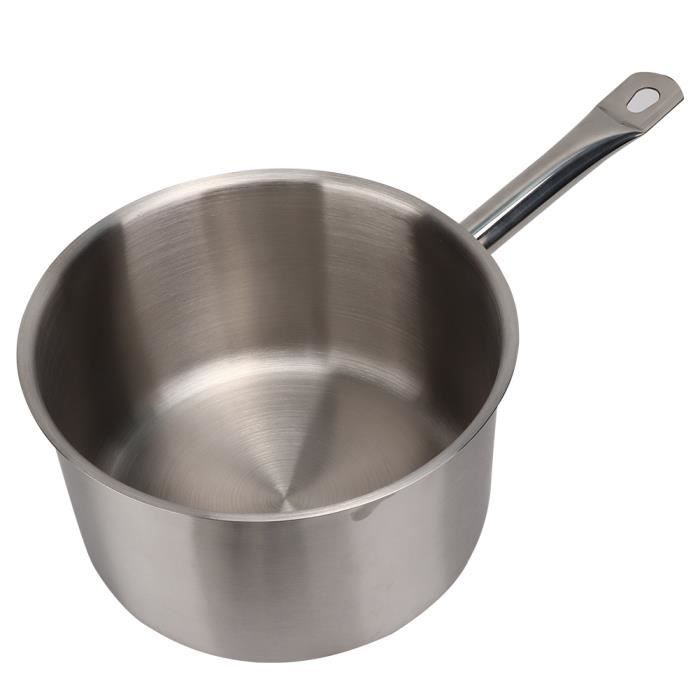 Casserole Antiadhésive Atyhao – Poignée Bois, Acier Inoxydable, Or Rose, Petit Format