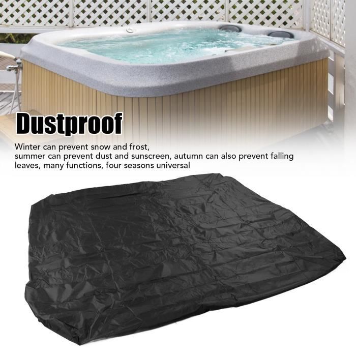 NEUF Couverture pour baignoire de jacuzzi, protection imperméable pour spa  210*210*30cm Noir DQ FRANCE - Cdiscount Jardin