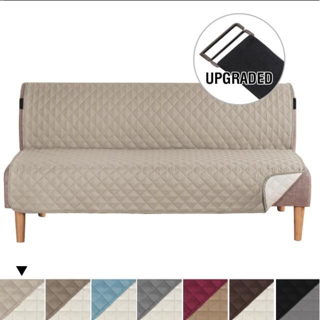 Housse de protection de canapé futon imperméable Housse canapé-lit avec sangle élastique - pour Futon - 70 *76 pouces-kaki