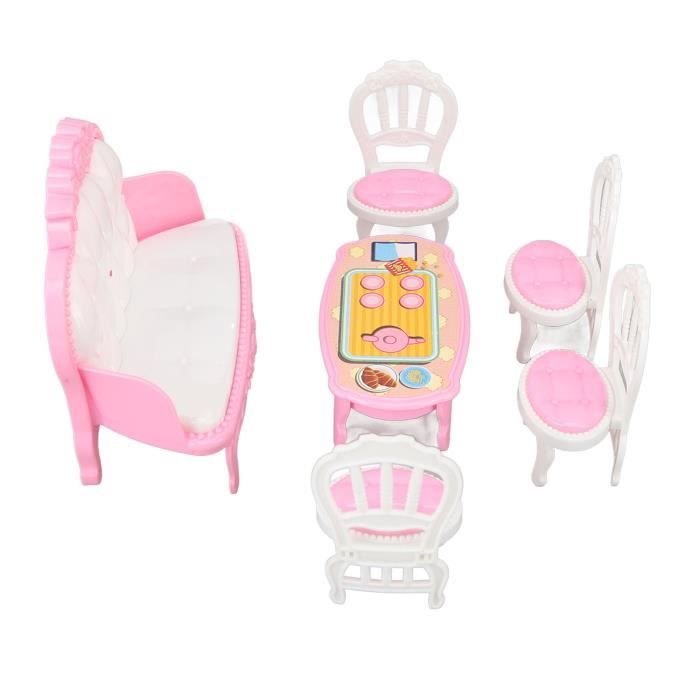 Canapé Miniature Maison De Poupée – Beige, Meuble Jeu Pour Poupées, Neuf