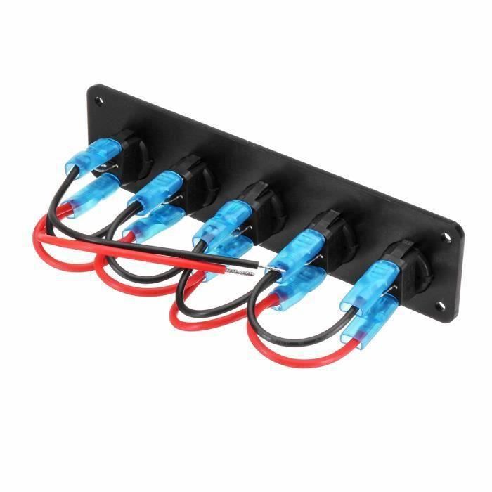 4 Caches D’interrupteur à Bascule ABS Noir – Dimensions 48x24 Mm, Clipser – Pour Panneaux Standards, Finition Propre - 2