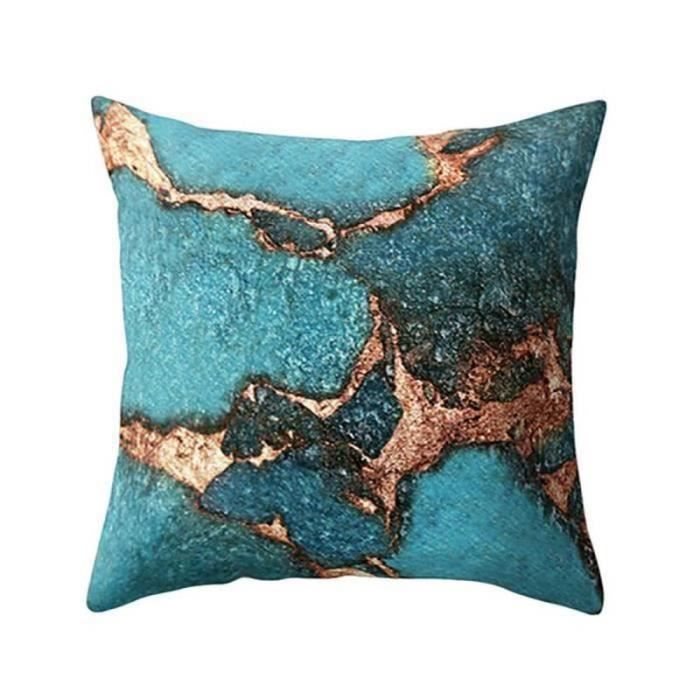 Taie d'oreiller Housse de coussin géométrique marbre Texture Plaid Taille canapé Home Decor