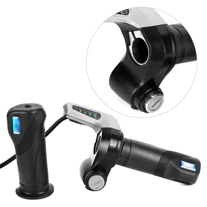 Poignée D'accélérateur Vélo électrique 12V-99V - Guidon Split, Demi-tour, Capteur Hall - Compatible Automatique - 10