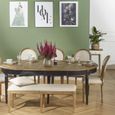 Table salle à manger - ROBIN DES BOIS - FLORENCE 2m60 - Chêne - Patine Antiquaire Noire-1