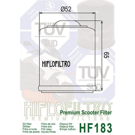Filtre à Huile Powerflux Noir Pour Scooter Piaggio 500 MP3 LT