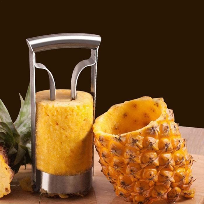 Coupe Ananas Éplucheur Trancheur Fruits Acier Inoxydable Outil Cuisine Neuf