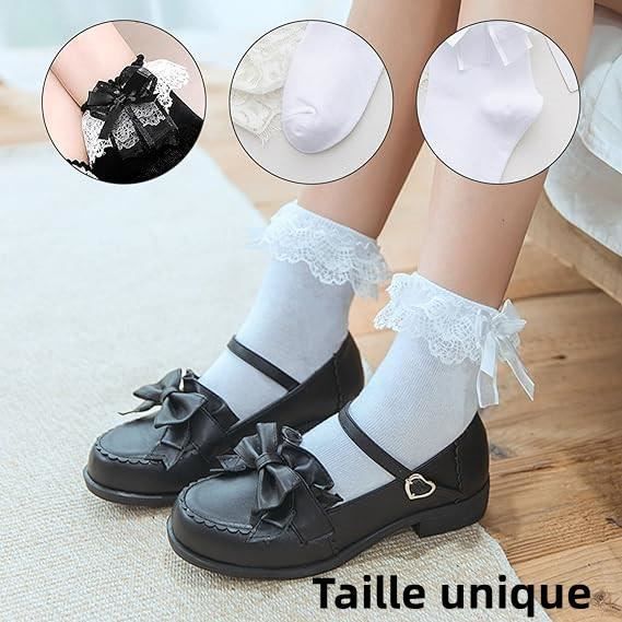 Chaussettes dentelle socquettes volant femme chaussettes en