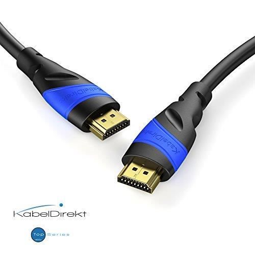 KabelDirekt 6m Câble HDMI 4K compatible avec (HDMI 2.0a-b, 2.0, 1.4a, 4K  Ultra HD, 3D, Full HD, 1080p, HDR, ARC, Highspeed 31