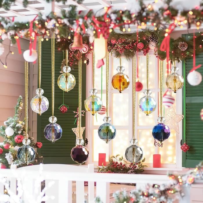 Lot De 24 Boules De Noël Anciennes – Vintage Colorées – Ornement Déco – Occasion