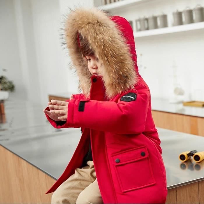 Doudoune Enfant Garçon Bricolore Casual Epaisse Chaude Hiver A Capuche de 5  à 14 ans Mi-longue Rouge - Cdiscount Prêt-à-Porter