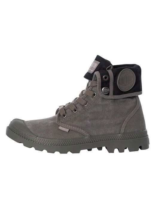 Boots Palladium Baggy Homme Gris Tige en toile de coton