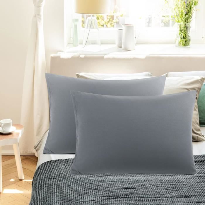 Taies D'Oreiller Bébé Vegena Lot De 2 - 40x60cm Coton Doux - Fermeture Enveloppe Sans Zip