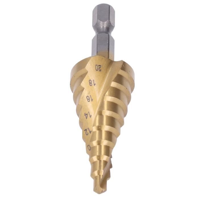 Foret étagé altinium HSS M35 revêtu Altin pour acier inox Foret étagé altinium HSS M35 revêtu Altin pour acier inox