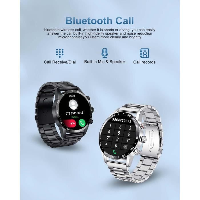 NAIXUES Montre Connectée Femme Appels Bluetooth Diamant Incrusté 2  Bracelets Assistant Vocal 20 Modes Sportif Musique Android iOS - Cdiscount  Téléphonie