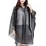 Cape De Pluie Femme Portable EVA Imperméable Avec Capuche - Poncho Moto Vélo Camping Randonnée