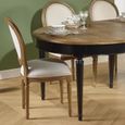 Table salle à manger - ROBIN DES BOIS - FLORENCE 2m60 - Chêne - Patine Antiquaire Noire-2