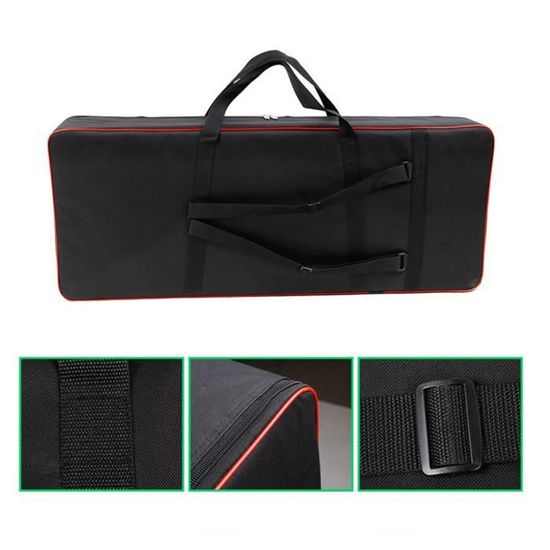 Housse De Protection Pour Clavier Piano Numérique 61 Touches - Tissu Élastique Avec Cordon, Noir