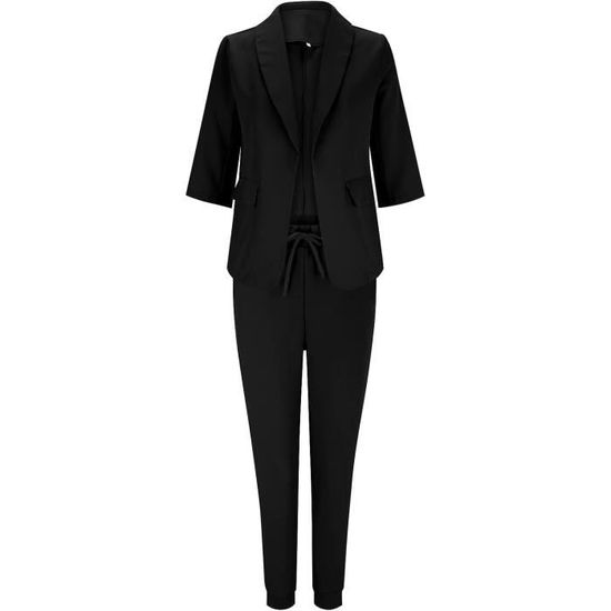 Showncer Talleur Femme Costume 2 Pèces Elegant à Manches Longues