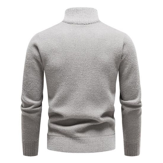 Pull Homme en Tricoté 1/4 Zip Pullover Sweater, Pull d'hiver Doux et Pull Homme en Tricoté 1/4 Zip Pullover Sweater, Pull d'hiver Doux et