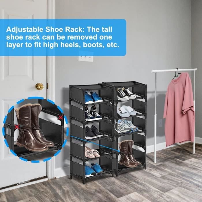 Étagère à Chaussures Modulable En Tissu 10 Niveaux - Relaxdays - Neuf Pour Optimiser L'espace