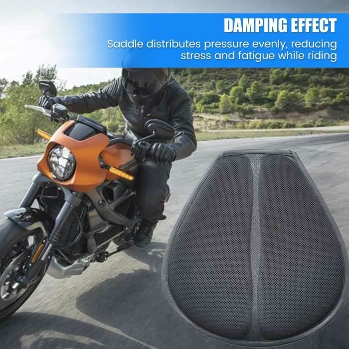 Coussin de siège antidérapant pour vélo de moto 3D Housse de coussin de  coussin de moto